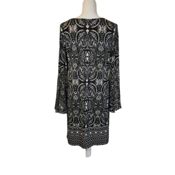 Tacera Dress Size Medium Petite Black Flutter Sleeve Feminine Romantic - Picture 2 of 10